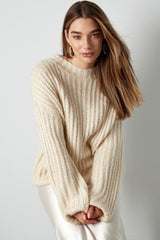 Strickpullover Alma in Beige