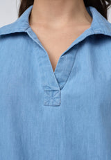 Kleid Inusa Tunic in Light Blue Denim