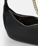 Schultertasche Svedala in Black/Gold
