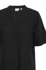 Leinenkleid Lino in Schwarz