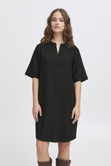Leinenkleid Lino in Schwarz
