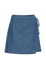 Asymmetrischer Jeansrock - Medium Blue