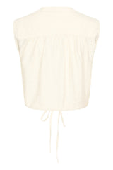 Kurzarmbluse Elvias in Beige