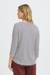 Shirt Jade Tee in Salute Stripe