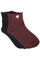 Socken Ducia 1 Sock 2-Pack in Rumraisin/Salute