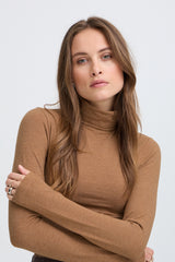 Pullover Pamila Roll Neck in Tiger's Eye Melange