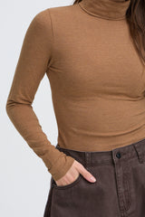 Pullover Pamila Roll Neck in Tiger's Eye Melange