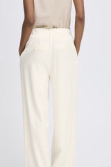 Wide‑Leg Hose Donni aus Viskose Mix – Creme, High‑Waist