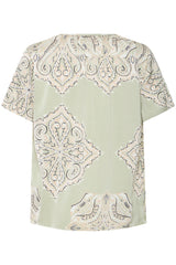 Leicht schimmerndes Paisley-Shirt – Polyester, Modell Jannik