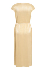 Schimmerndes Gold-Midi-Kleid – Modell Pille