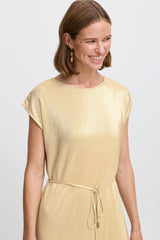 Schimmerndes Gold-Midi-Kleid – Modell Pille