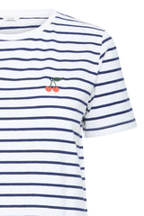 T-Shirt PANDINNA mit Kirsche Gestreift