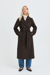 Mantel Abonnet Long Coat in Java Melange