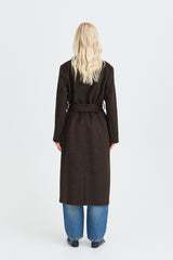 Mantel Abonnet Long Coat in Java Melange