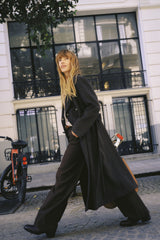 Mantel Abonnet Long Coat in Java Melange