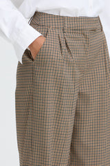 Hose Estolo Pants in Sepia Check