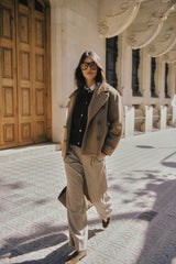 Hose Estolo Pants in Sepia Check
