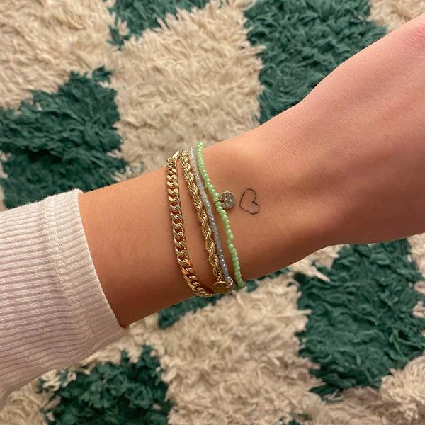 Armband Indie in Green/Gold