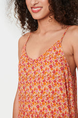 Kleid Eda Strap in Peach Bloom