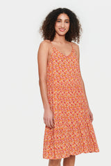 Kleid Eda Strap in Peach Bloom
