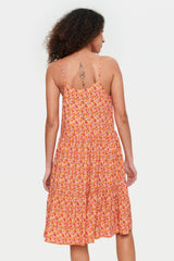 Kleid Eda Strap in Peach Bloom