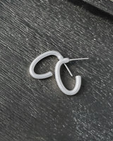 Ohrring Tempeste Small Oval Hoop Versilbert