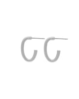 Ohrring Tempeste Small Oval Hoop Versilbert