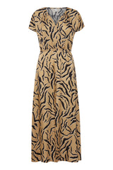 Kleid Alisa in Brown Animal Print