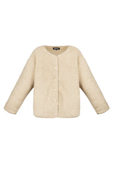 Jacke Teddy in Beige