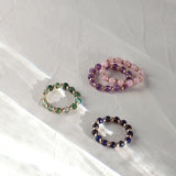 Ring Stone Bead in Green Jade
