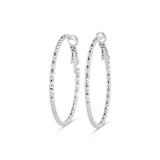 Ohrringe Sansa Organic Hoop in Silber