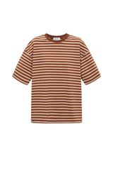 T-Shirt Gestreift Braun