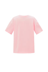 Basic T-Shirt aus Baumwolle – Rosa, locker geschnitten