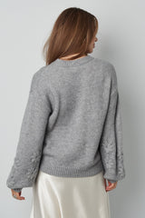 Pullover Blumenärmel