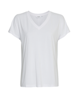 T-Shirt Fenya Modal V Neck in Bright White