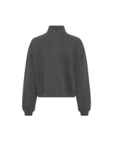 Strickjacke Marletta Zip für Damen MSCH Copenhagen Grau Rückansicht SHILA