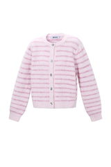 Cardigan in Rosa gestreift