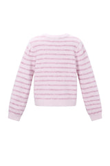 Cardigan in Rosa gestreift
