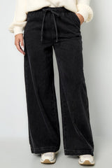 Jeans Joggpants in Schwarz