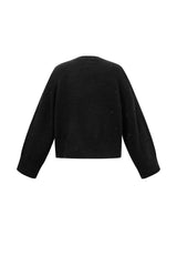 Pullover mit Glitzer in Schwarz