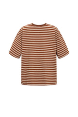 T-Shirt Gestreift Braun