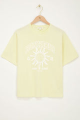 Gelbes T-Shirt Bonheur aus Baumwolle