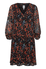 Kleid Bally in Black Small Multi Flower