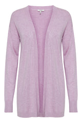 Long Cardigan Pimba in Mauve Mist Melange