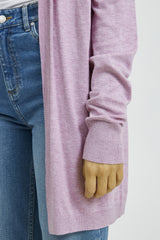 Long Cardigan Pimba in Mauve Mist Melange