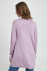 Long Cardigan Pimba in Mauve Mist Melange