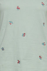 T- Shirt Teri in Aqua Grey Mix