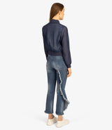 Organza Blouson in Navy
