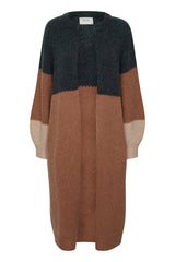 Cardigan Clementine in Henna Striped