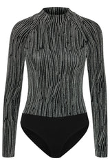 Body Malia in Silver Glitter